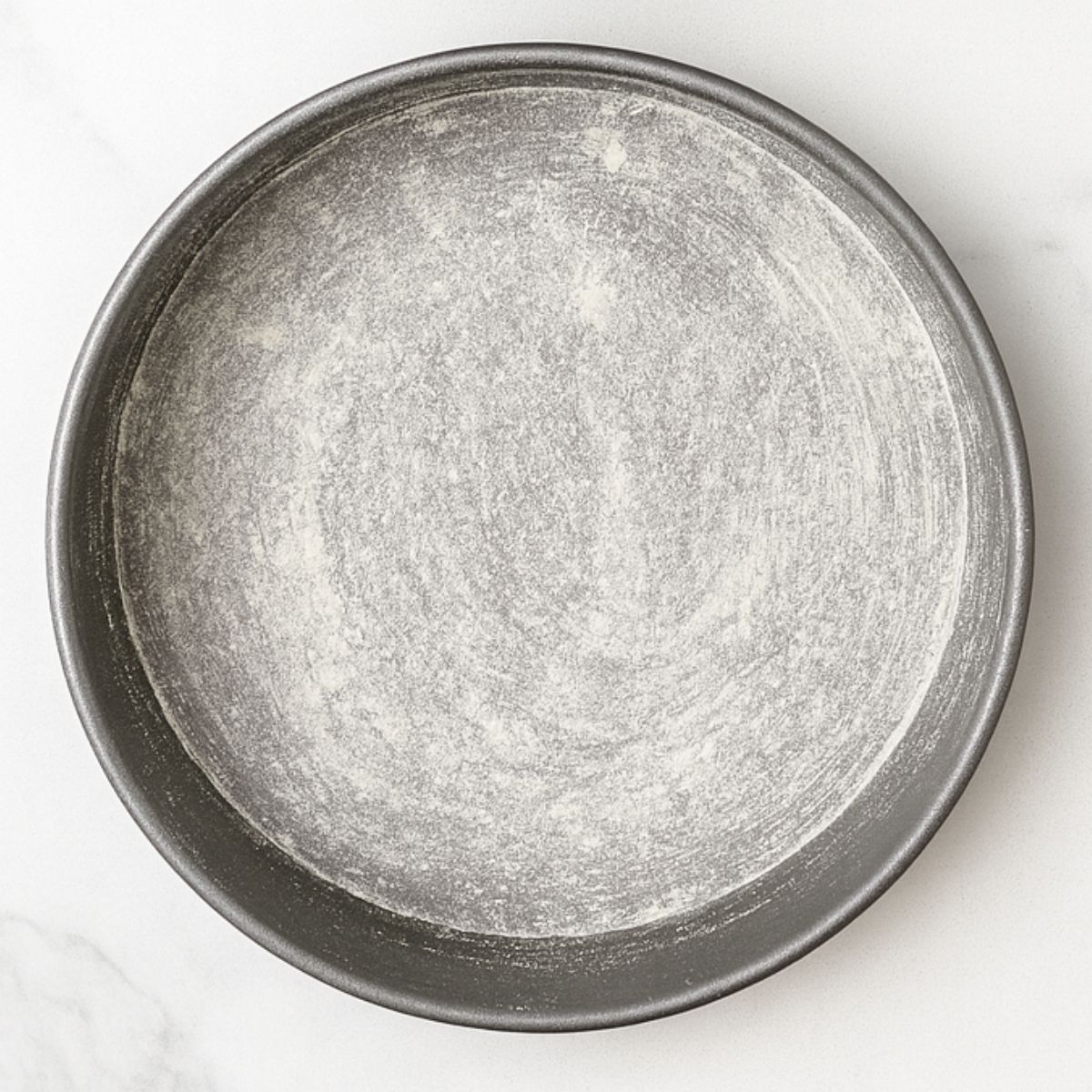 Floured cake pan